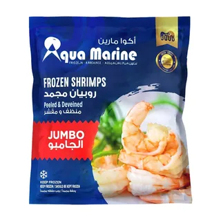 Aqua Marine Jumbo Peeled Frozen Shrimps 500 gm