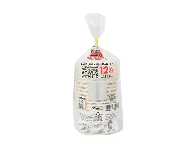 Disposable Bowls With Lid 12 oz 10 pcs