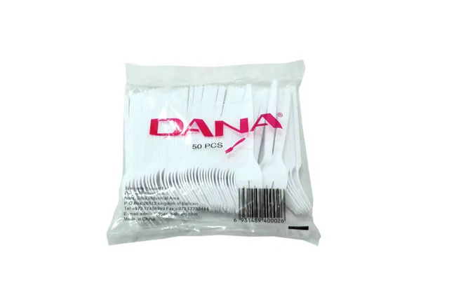 Dana White Plastic Forks 50 Pcs