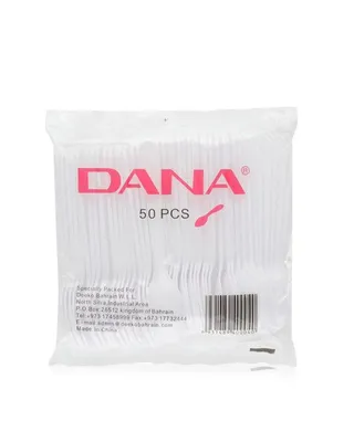 Dana White Plastic Teaspoon 50 Pcs