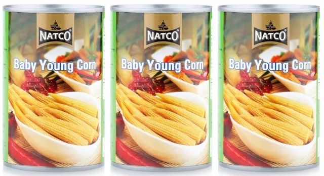 Natco Baby Corn In Brine 425 G X 3 Pcs