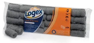 Logex Steel Wool Rolls 24 pcs