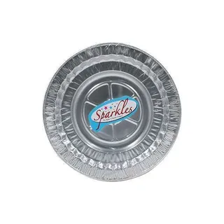 Sparkles Small Round Aluminum Tray, 5 Pieces