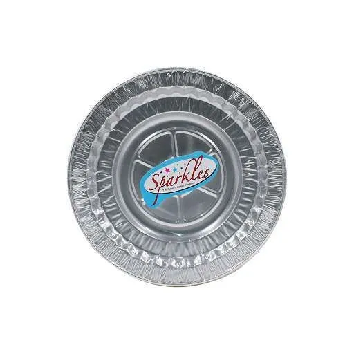 Sparkles Small Round Aluminum Tray, 5 Pieces