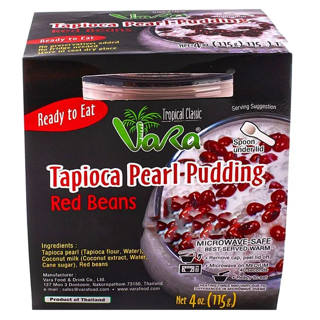 Vara Red Bean Tapioca Pearl Pudding, 115g