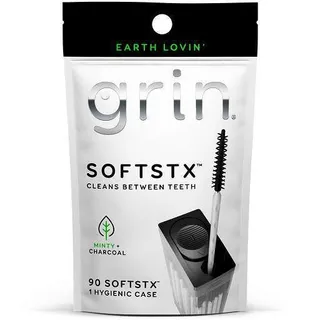 Grin Minty & Charcoal Softstx Oral Care, 90 Pieces