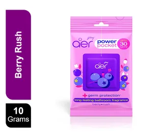 Godrej Aer Berry Rush Power Pocket Bathroom Fragrance, 10g