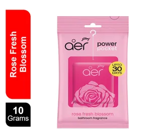 Godrej Aer Rose Fresh Blossom Pocket Bathroom Fragrance, 10g