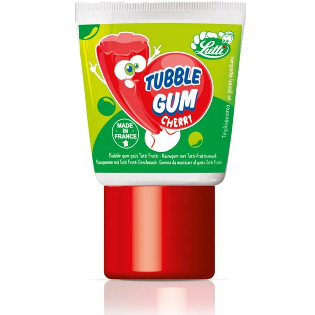 Lutti Tubble Gum Cherry Bubble Gum, 35g