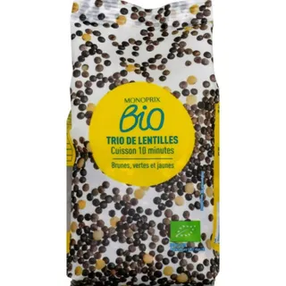 Monoprix Organic Trio Lentils 250 g
