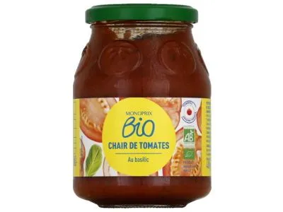 Monoprix Bio Pulp Tomate Basil, 400g