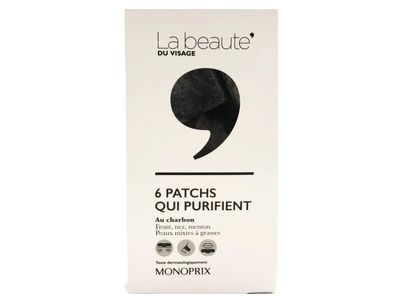 Monoprix La Beaute Du Visage Purifying Patches Coal X6