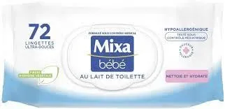 Mixa Bebe Wipes With Mineral Water 72 Sheets