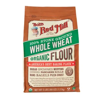 Bobs Red Mill Organic Flour Whole Wheat 5 Lbs 2.27 kg