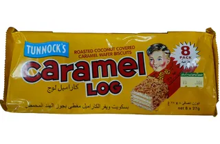 Tunnock's Caramel Log Wafer Biscuits 8 x 27 g