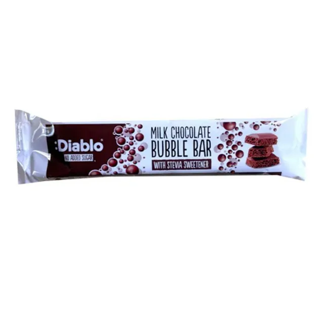 Diablo No Added Sugar Milk Chocolate Bubble Bar 30 g