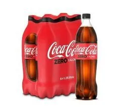 Coca Cola Zero Soft Drink, 6x1.250L