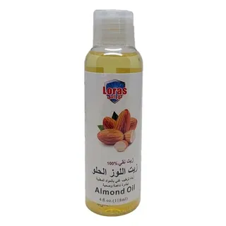 Loras Sweet Almond Oil 100% Pure For Body And Hair 118mL