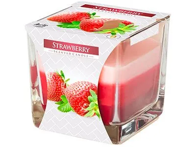 Aura 3 Colored Strawberry Scented Candle 170g