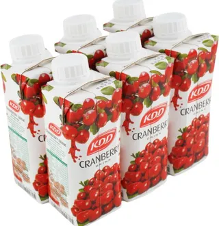 Kdd Cranberry Juice Drink 250 Ml 6 Pieces