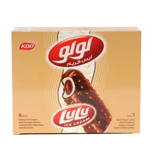 كي دي دي آيس كريم لولو فانيلا ستيك 6 × 72.5 مليلتر