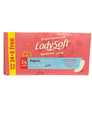 Lady Soft Pantiliners Regular Aloe Scented 34 + 6 Free Pads
