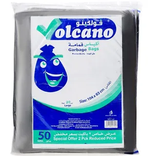 Volcano Garbage Bags 50 galllon 2 x 20 Bags