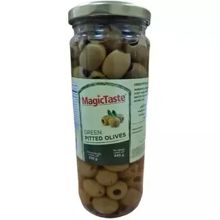 Magic Taste Green Pitted Olives 440 g
