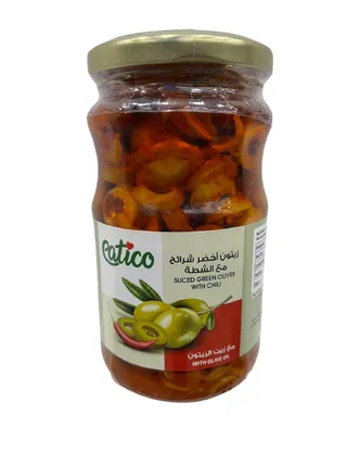 Eatico Sliced Green Olives With Chili With Olive Oil 335 g