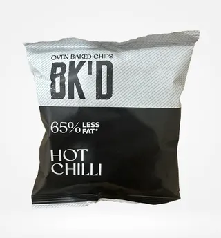 Bk'D 65% Less Fat Hot Chilli Oven Baked Chips, 34g