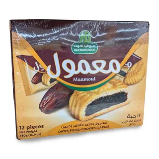 Halawi Bros Maamoul Dates Filled Cookies Large 480 g  x 2 Pcs