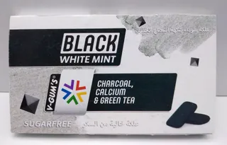 Black White Mint Sugarfree Chewing Gum 17 g