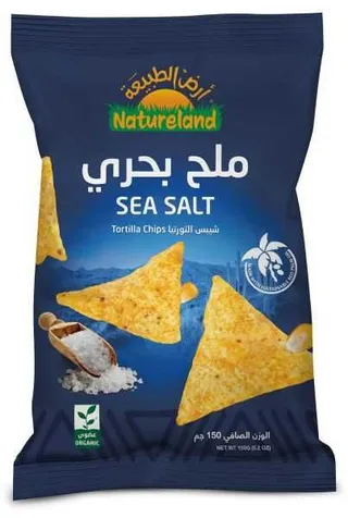 Natureland Sea Salt Tortilla Chips 45g