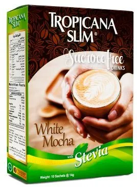 Tropicana Slim Sugar Free Drink White Mocha With Stevia 10 Sachets