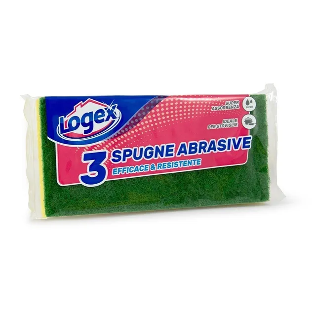 Logex Abrasive Sponge Scourer 3