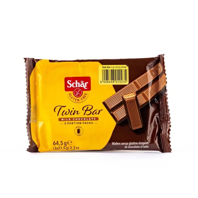 Schar Gluten Free Twin Bar Chocolate Wafers 64.5 g