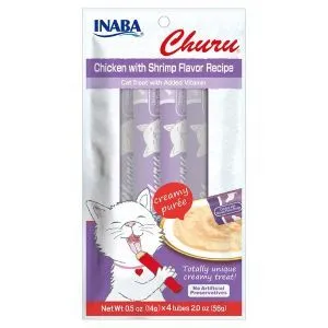 Inaba Ciao Churu Chicken with Shrimp Flavor Recipe, 56g