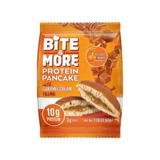 Bite & More Caramel Cream Filled Protein Pancake, 50g