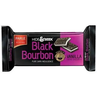 Parle Hide & Seek Black Bourbon Vanilla Creme Sandwich Biscuits, 100 g