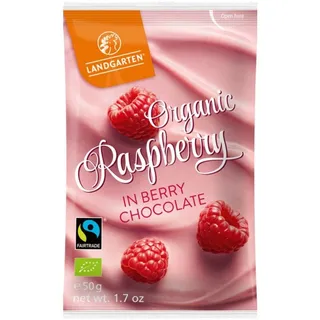 Landgarten Raspberries In Berry Chocolate 50g