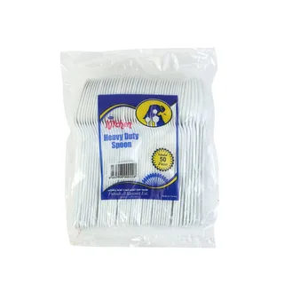 Easy Kitchen Heavy Duty Plastic Spoon 50 pcs