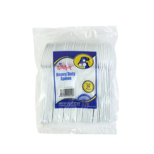 Easy Kitchen Heavy Duty Plastic Spoon 50 pcs