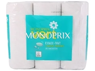 Monoprix Vert Paper Towel Rolls x3