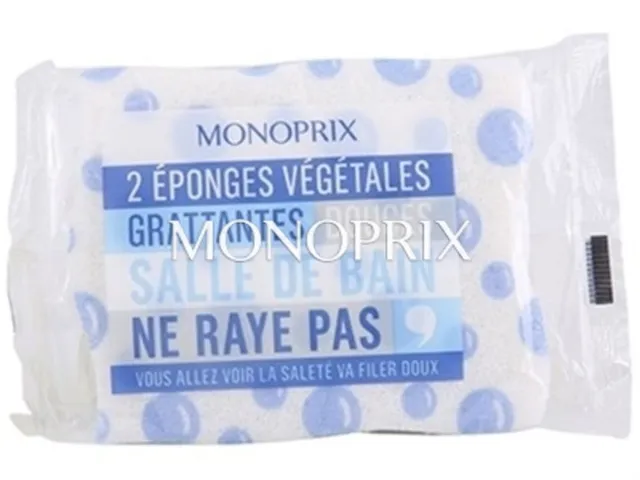 Monoprix Vegetable Sponges Scour Pads Special Bathroom 2 pcs
