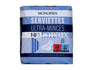 Monoprix Towels Ultra Thin Night Normal 10's