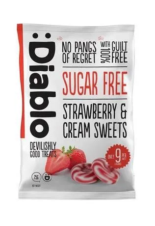 Diablo Strawberry & Cream Sweets, 75g