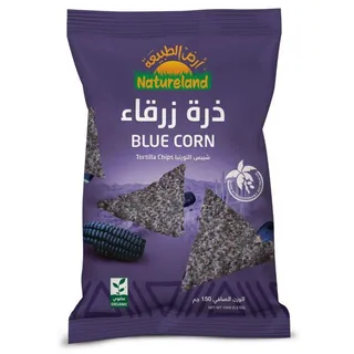 Natureland Organic Blue Corn Tortilla Chips, 45g