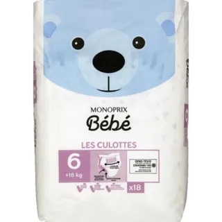 Monoprix Bebe Diaper Size 6 18Pcs