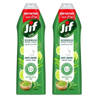 Jif Anti Odor Matcha Tea & Lime Dish Washing Liquid, 2x670ml