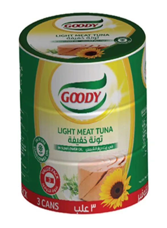 Goody Tuna Light Meet Sun Flower Oil 3X160G